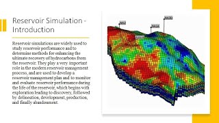 Reservoir Simulation  Introduction [upl. by Eninnaej]