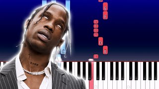 Travis Scott  TELEKINESIS Piano Tutorial [upl. by Einahc]