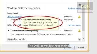 How to fix quotThe DNS server isnt respondingquot problem Windows Network Diagnostics Troubleshooting [upl. by Short]