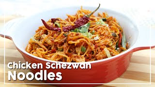 Chicken Schezwan Noodles  How To Make Chicken Noodles  Todays Special With Shantanu [upl. by Pul]