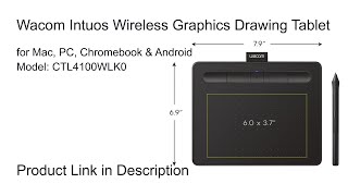 Wacom Intuos Wireless Graphics Drawing Tablet  Mac PC Chromebook amp Android  CTL4100WLK0  small [upl. by Ellebyam579]