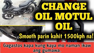 Ang smooth talaga ng MOTUL OIL Change oil 1500kphSniper 155vva [upl. by Atsirtal]