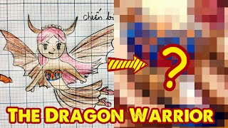 Drawing Dragon Warrior Inspired by Childhood Art  Huta Chan Studio [upl. by Gayla]