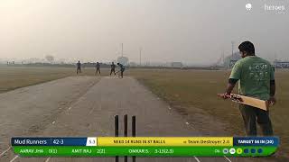 Live Cricket Match  Team Destroyer 20 vs Mud Runners  21Nov24 0720 AM 20 overs  Noida Cricket [upl. by Lennard]