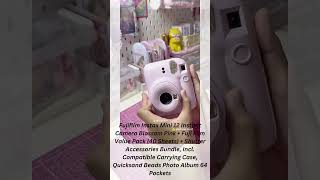 Fujifilm Instax Mini 12 Instant Camera Blossom Pink  Fuji Film Value Pack 40 Sheets  Shutter Acces [upl. by Atarman]