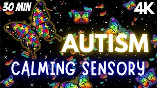 Autism Calming Sensory Music Tension Release Butterfly Visuals [upl. by Asquith]