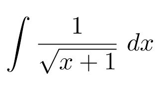 Integral of 1sqrtx1 substitution  substitution [upl. by Maurey]