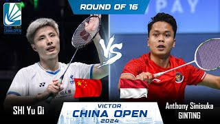 ⚪LIVE SCORE  SHI Yu Qi CHN vs Anthony Sinisuka GINTING INA  China Open 2024 Badminton [upl. by Lindy]