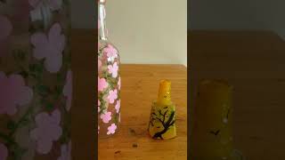 Glass bottle painting with acrylicenamel paints [upl. by Ham]