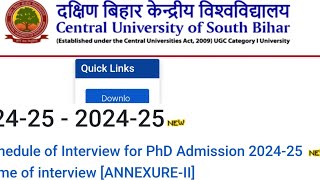 cusb phd interview schedule and interview list out i [upl. by Sarazen]