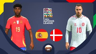 Espanha X Dinamarca  UEFA Nations League  4K  PS5™ [upl. by Hereld]