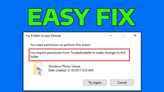 How To Fix You Require Permission From Trustedinstallerexe in Windows [upl. by Mandych604]