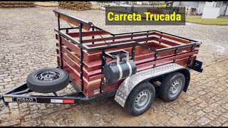 Reboque Carretinha Fazendinha Trucada 2 eixos PolloCarretas AnhÃ¤nger Trailer [upl. by Sairahcaz]