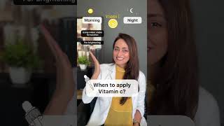 Vitamin C serum  Morning or Night  Dermatologist suggests [upl. by Roda]