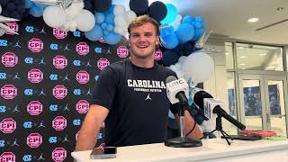 UNC Football TE John Copenhaver JMU Week Interview [upl. by Narra854]