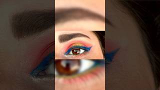 Orange amp Yellow Fall Makeup  Yellow and Orange Eyeshadow Tutorial  Blue eyeliner makeup tutorial [upl. by Urbas]