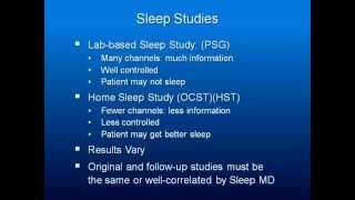 Obstructive Sleep Apnea Part 3 Sleep Studies [upl. by Leva]