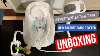 Ingenuity Simple Comfort 2in1 Baby Cradling Swing amp Rocker  Unboxing amp InstallationAssemble [upl. by Champ]