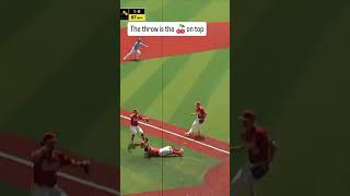 Crazy play ⚾️🔥 justbaseball baseball shortsviral mlb itsabaseballthing strikeout [upl. by Kerri597]