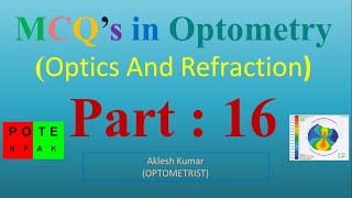 MCQs In Optometry  Optics and Refraction  Part 16 [upl. by Sido158]