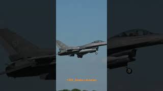 Spangdahlem F16 Landing Leeuwarden Airbase shorts [upl. by Ethbin550]