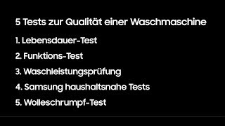 5 Tests zur Qualität einer Waschmaschine [upl. by Yrrag633]