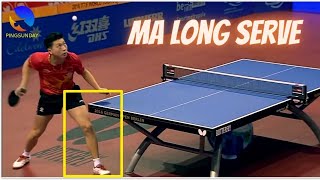 Ma Longs serve secret  How to weight transfer in table tennis [upl. by Keeryt861]