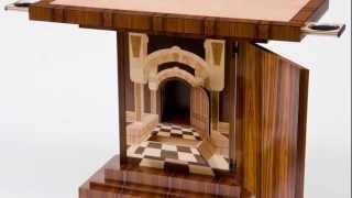 Craig ThibodeauCT Fine Furniture  Art Deco Table with Trompe Loeil Interior [upl. by Hasile]