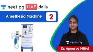 NEET PG Anesthesia Machine L2  Unacademy NEET PG  Dr Apoorva Mittal [upl. by Ahsemak]