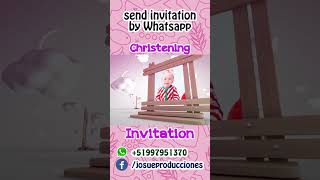 Invitacion de Bautizo Niña  Invitacion Interactiva ¡¡ GRATIS ¡ [upl. by Raimes]