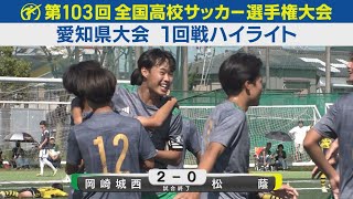 【1回戦】岡崎城西vs松蔭 ハイライト｜第103回全国高校サッカー選手権愛知県大会 [upl. by Aicetel]