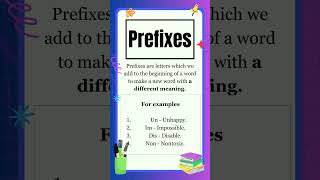 Prefixes  What are Prefixes  English Grammar  The Study Corner  prefix shorts [upl. by Assilac]