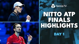 Sinner Takes On De Minaur Medvedev vs Fritz  Nitto ATP Finals 2024 Highlights Day 1 [upl. by Paley231]