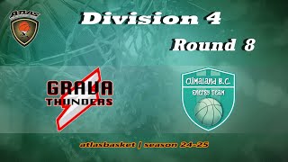 Atlasbasket  Div 4Round 8  GRAVA THUNDERS vs CLIMALAND [upl. by Cerell]