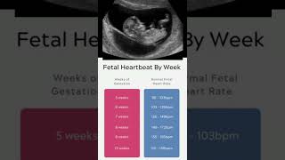 Normal fetal heart rate range chart heartrate fetal trending trendingshorts [upl. by Skees]