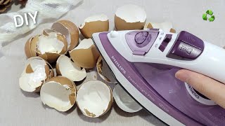 IRON a egg shell you will not believe the incredible results Superb recycle idea  Tips and trick [upl. by Diskin755]