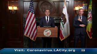 Coronavirus LA Mayor Eric Garcetti addresses citys response to COVID19 [upl. by Naletak769]