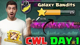 Cwl Day 1  2 Stars Challenge😂 in CWL  Clash of Clans [upl. by Dorothea]