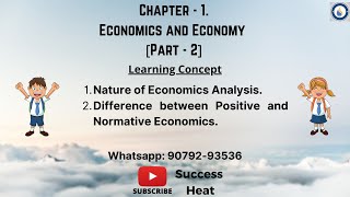 2  Chapter  1 Economics and Economy Part  2  Microeconomics  Class  11  Successheat [upl. by Isleen]