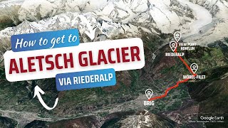 How to get to Aletsch Glacier View Point Hohfluh via Riederalp West [upl. by Arhas617]