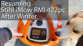 Stihl iMow RMI 422 pc Resuming After Winter [upl. by Amargo82]