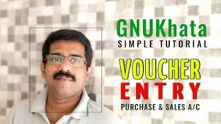 Gnukhata  Voucher Entry Purchase and Sales Accounts [upl. by Nnaeed]