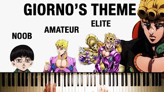 4 Levels of Giornos Theme Shiobana to Mafia Boss [upl. by Rodama255]