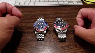 Squale 1545 30 Atmos BlueRed GMT amp Steinhart Ocean 39 Vintage GMT Premium BlueRed Double Review [upl. by Prentice]