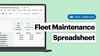 Creating a Fleet Maintenance Spreadsheet w Free Template  Fleet Management Tools [upl. by Airdnola]