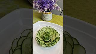 Easy Salad Decor Ideas with Cucumber Flowers craving  DIY Vegetable Flower Arrangements for Salads [upl. by Meekah]