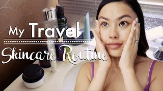 My Travel Skincare Routine WalkThrough  How I Keep My Skin Nice Packing amp Travel Tips [upl. by Eeloj]