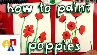 How To Paint Poppies For Kids [upl. by Icak]