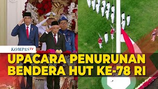 FULL Upacara Penurunan Bendera Merah Putih HUT Ke78 RI di Istana Merdeka [upl. by Flss315]