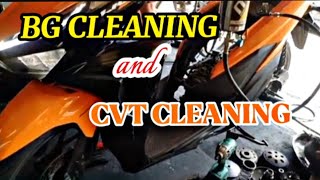 BG CLEANING AND CVT CLEANING  HONDA CLICK [upl. by Yenal]